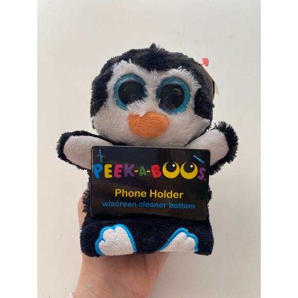 New TY Peek-A-Boos Penni The Pengium Phone Holder - Picture 2 of 5